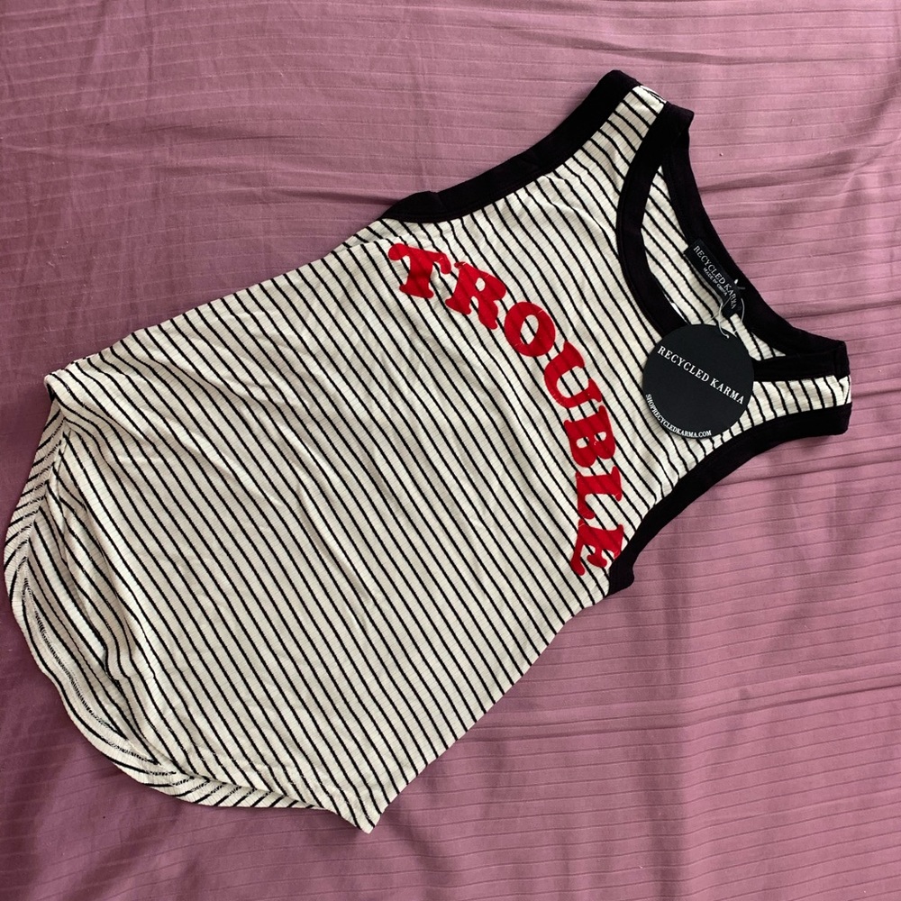 TROUBLE tank top